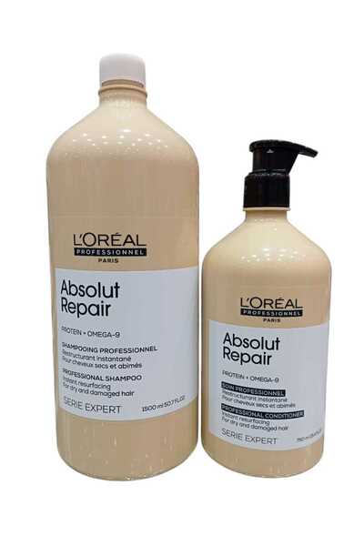L'Oréal Professionnel Paris 1500ml Shampoo and 750ml Conditioner Absolute Rep...