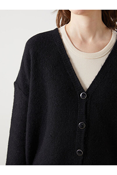 LC Waikiki V-Neck Oversize Women's Knitwear Cardigan