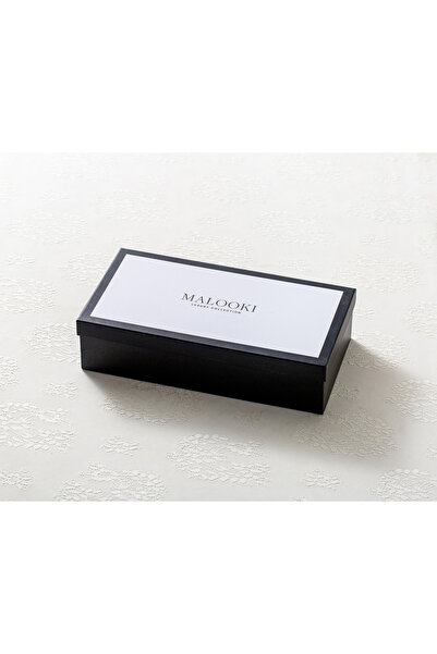 Malooki Set 6 cești de cafea din porțelan 180 ml cu farfurie pătrată – Gold Splash