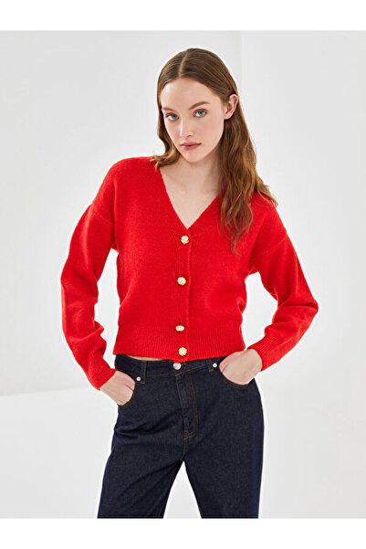 LC Waikiki V-Neck Women's Knitwear Cardigan