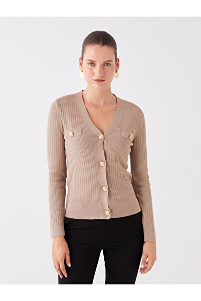 LC Waikiki V-Neck Women's Knitwear Cardigan