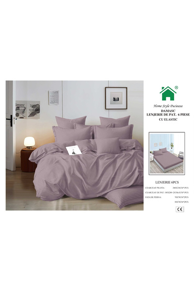 FIONNA.RO Lenjerii Din Finet Tip Damasc Cu Elastic - Mov Lavanda