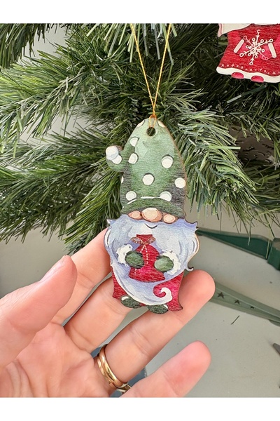 Mini Tasarım Atölyem Santa Claus-(Elves) Christmas Tree Ornament Set