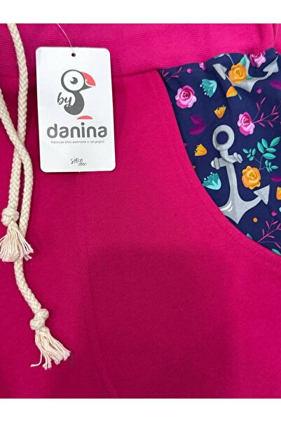 By Danina Women's pink cotton 3/4 pants, new with cotton label, made in Romania