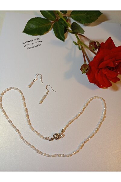 OEM Handmade Cultured Pearl Jewelry Set (Necklace & Earrings)