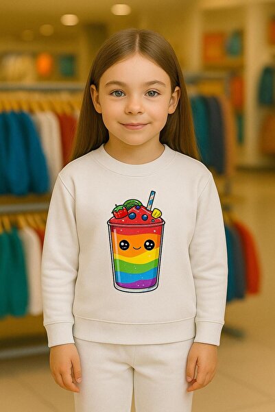 playwear Παιδικό Φούτερ Σετ με στάμπα COLORFUL CUP για Κορίτσια και Αγόρια, μ...