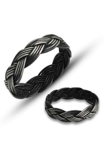 Gumush Hk Gümüş Erkek Yüzük Kazaziye Örgü |Gümüş Takı Hediyelik Ürünler