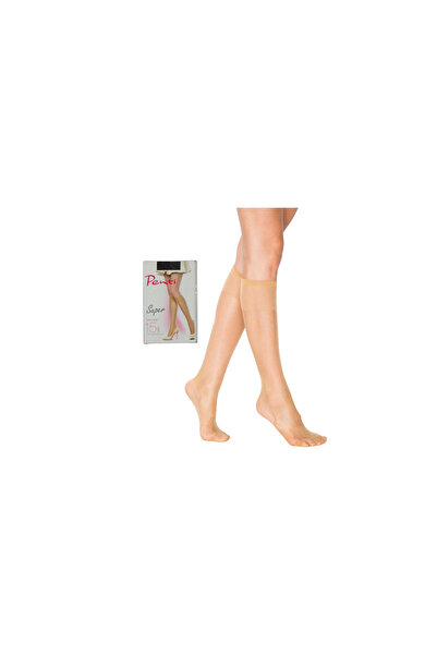 MultiPa 2 Pieces Super Matte Below-Knee Thin 15 Denier Matte Pantyhose 51 Sahara