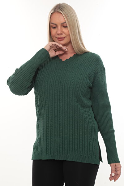 İKSUN Women's Long Sleeve Knitwear Sweater Blouse Combed Cotton Mother Stair Collar Winter Transitional Four Seasons