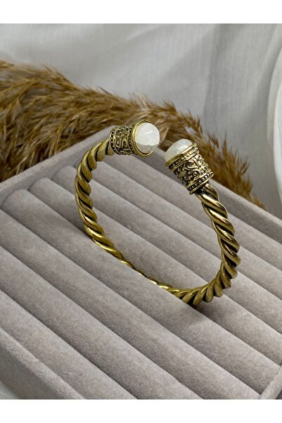 Kaan Accessoire Aura Textured White Stone Bracelet