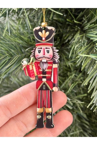 Mini Tasarım Atölyem Lead Soldier Wooden Christmas Tree Ornament Set
