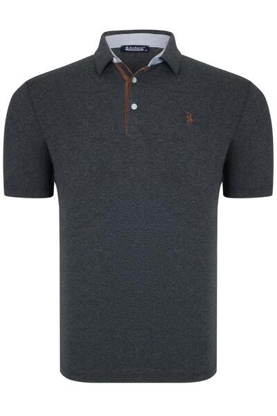 Dewberry تي شيرت رجالي T9582 - لون أنثراسيت