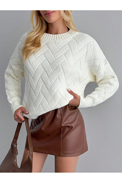 Abaya-AB Triko kazak pakça desen