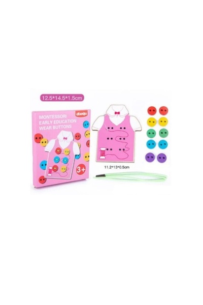 Duoqu Kit educațional pentru a învăța să coaseți nasturi, joc de înșirat din ...