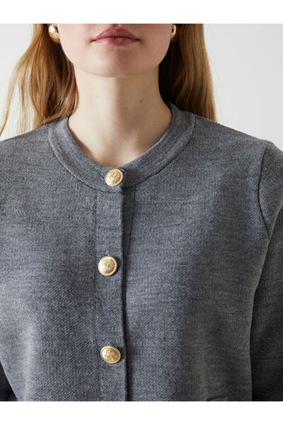 LC Waikiki Crew Neck Women's Knitwear Cardigan