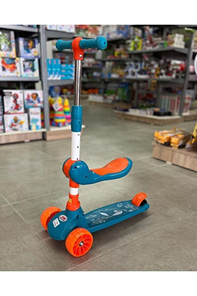 Generic 3-Wheel Plastic Scooter with Double Seat, 3 Height Levels 24-4