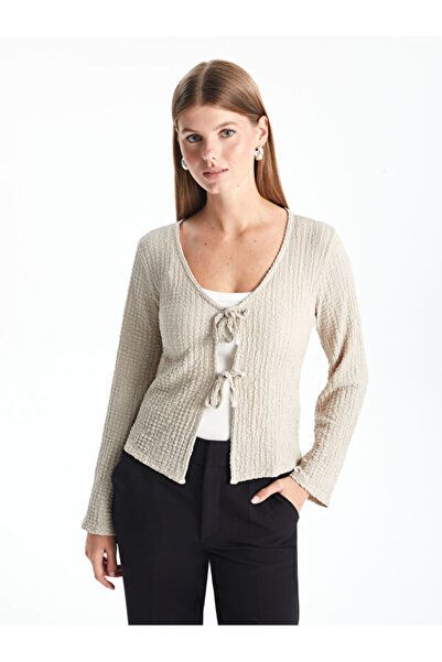 LC Waikiki V-Neck Textured Women's Cardigan
