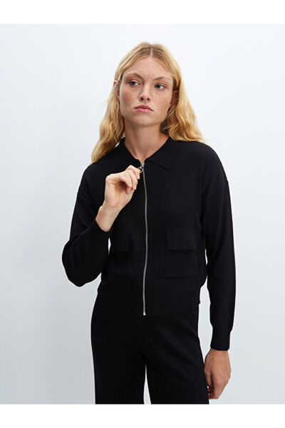 LC Waikiki Polo Neck Women's Knitwear Cardigan