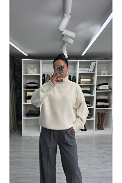 LUUNA STORE Sole Half Fisherman Oversized Sweater - Ecru