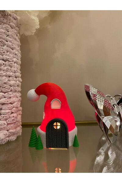 smilechild قبعة رأس السنة الجديدة و3 أشجار مع شمعة LED مقاس 12 سم متضمنة في ا...