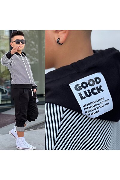 Yavrumsa Boys' Striped Hooded Set