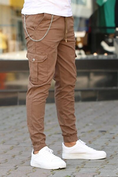 SERAZAT Cargo Pocket Pack Trousers Cotton Stretch Fabric Stretchy Cargo Pants