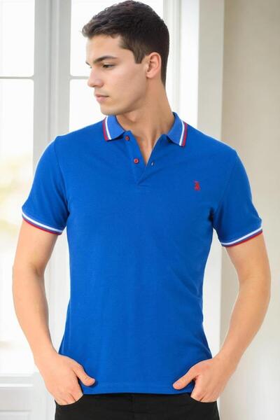 Dewberry Erkek %100 Pamuk Kısa Kollu Regular Fit Polo Yaka T-shirt
