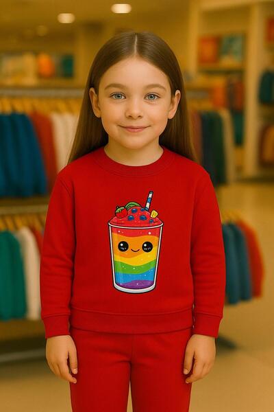 playwear Παιδικό Φούτερ Σετ με στάμπα COLORFUL CUP για Κορίτσια και Αγόρια, μ...