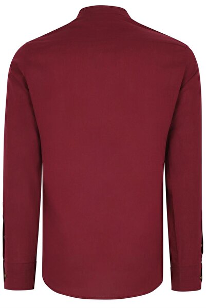 Dewberry G783 Judge Collar Men's Shirt-Burgundy