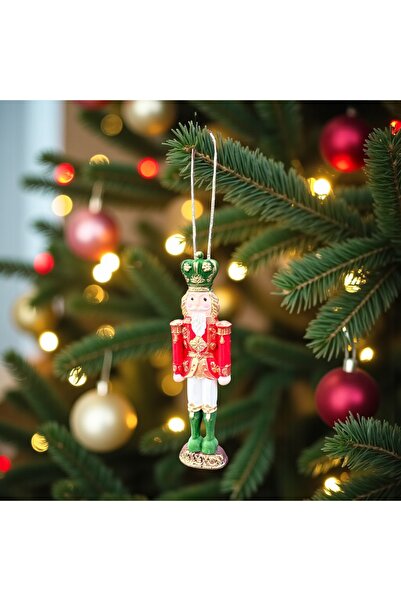 NUNU EVENT Hand-Painted Stone Powder Nutcracker Tree Ornament – 1 Piece (Boxe...