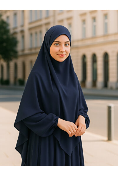 Atelier Cheval Medina Silk Souffle Dress Veil Set, Women's Ferace Set, Hijab Dress Set (3 Pieces)