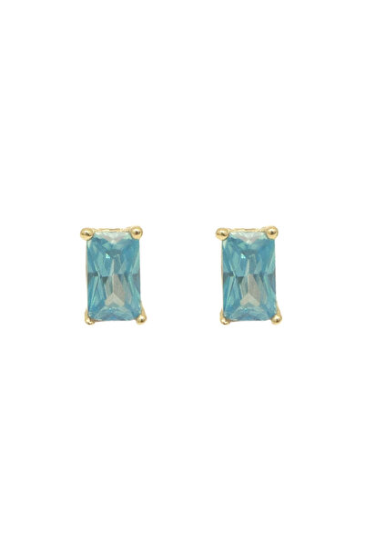 Bijuteria SORELLY 14k Gold Earrings with Rectangular Stone 14k Gold Earrings with Rectangular Stone