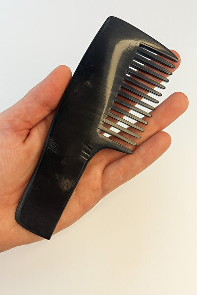 Sorendy Buffalo Horn Comb with Handle, Native Turkey Production, Essential Ibiş Comb Kt-157