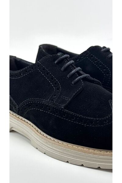 ALZA SHOES Genuine Suede Leather Men's Shoes - Oxford - Stylish and Comfortable - Suitable for Everyday Use