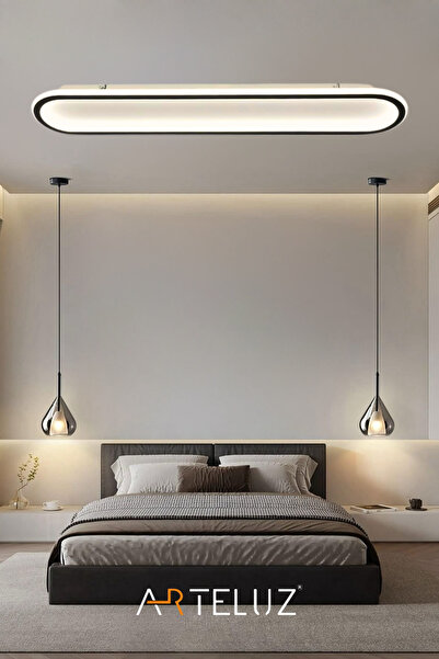 ARTELUZ UZUN ELİPS MODEL MODERN PLAFONYER AVİZE (100X20 CM)