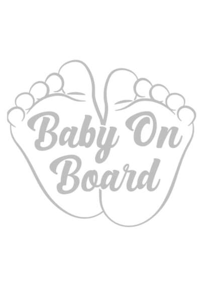 Oracal Car sticker, durable, Baby on board with feet, 20cm, white