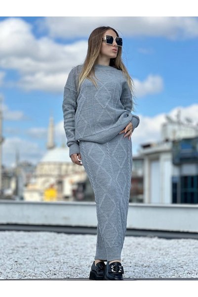abanitesettür Skirted knitwear suit
