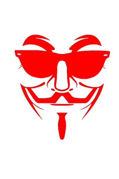 Oracal Decorative sticker Anonymous 1, 20cm, red