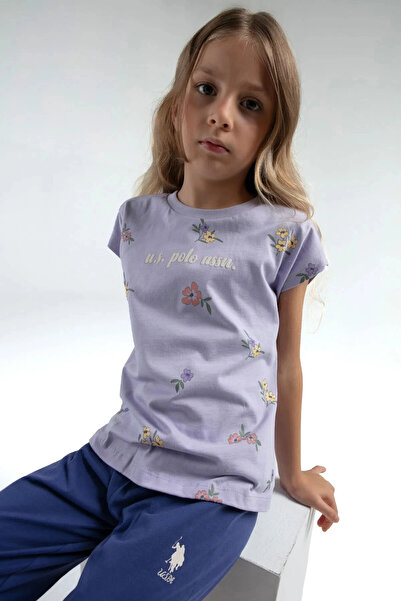 U.S. Polo Assn. Girls' Capri Suit - Lila