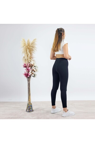 MİSPİER Women's Black High Waist Recovery Steel Leggings