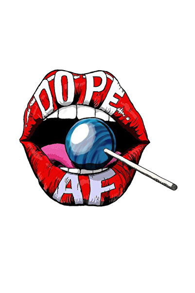 Hobi Butik Lolipop Dudak Kiss Araba, Motorsiklet, Kask, Laptop, Cam Sticker 1...