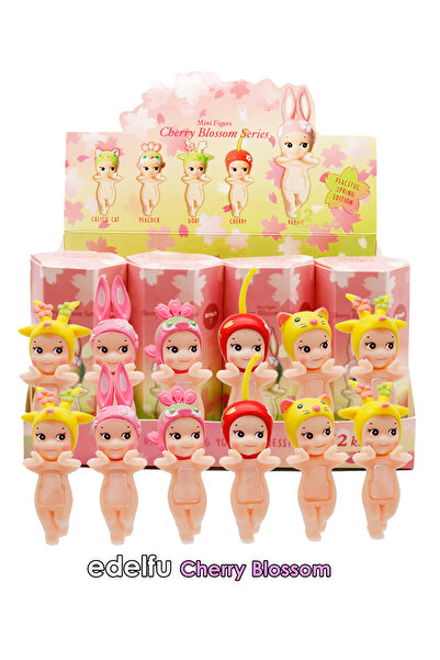 EDELFU Sonny Angel Cherry Series Mini Figure Series Adhesive 1 Piece Toy Figure, Phone Decoration