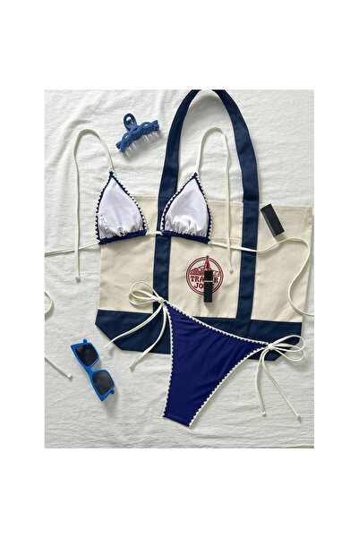 FITINT Women's push-up adjustable 2-piece swimsuit Blue – 201