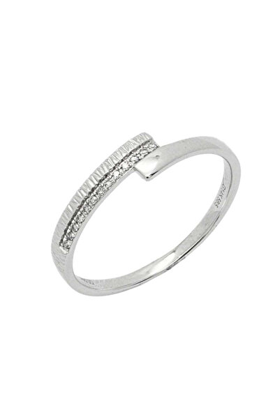 Bijuteria SORELLY 14k White Gold Ring with 0.036ct Diamonds Size 14