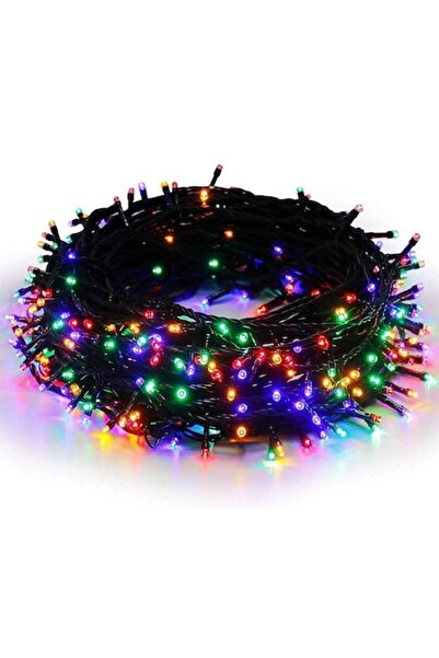 RABY Linear Christmas Lights, 15 m, 200 LEDs, 8 Light Modes, Dark Green Cable, Multicolor