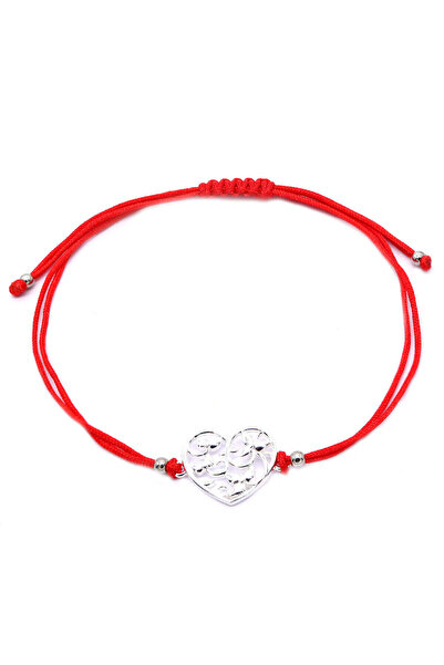 Bijuteria SORELLY Brățară din șnur cu inimă din argint