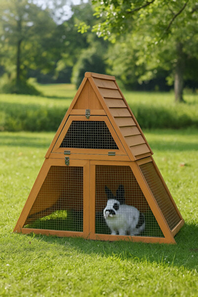 Flower Design Arezzo Rabbit Hutch – A-frame Solid Wood