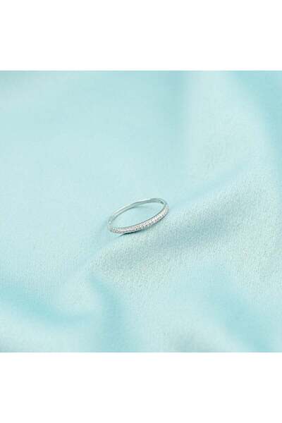 Bijuteria SORELLY 14k White Gold Half Eternity Ring with 0.063ct Diamonds Size 15