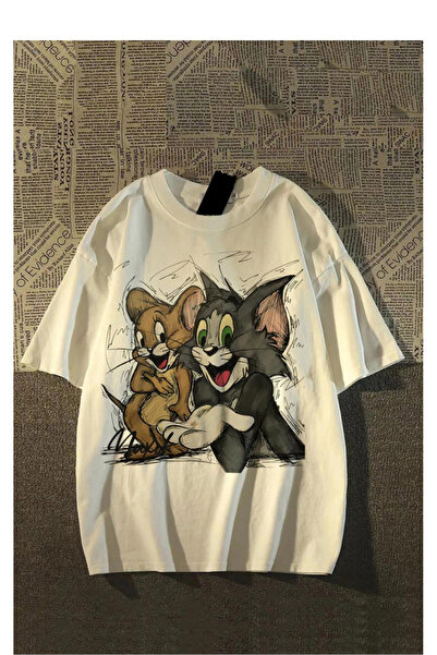 Köstebek Tom and Jerry Retro Beige T-Shirt