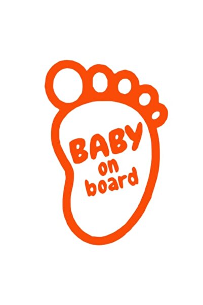 Oracal Baby on board sticker, 20cm, orange